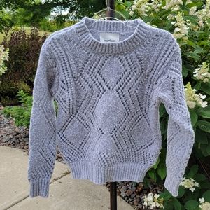 Heartloom gray mock neck knit sweater XS